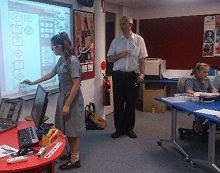 Hands on participation – Student comes up to demonstrate the programming of sensors